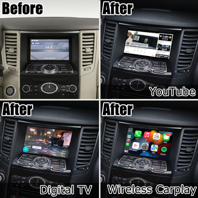 ترقية شاشة INFINITI QX70 FX35 FX37 HD عالية الدقة اللاسلكية carplay android auto IT06