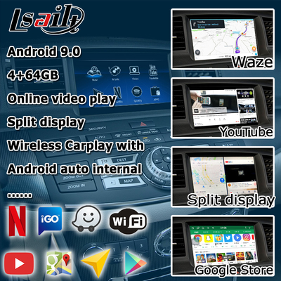 إنفينيتي M35 M45 Nissan Fuga HD متعددة الأصابع تعمل باللمس ترقية واجهة carplay android auto video