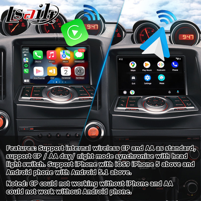 Nissan 370z شاشة HD غير مدمرة Youtube Wireless carplay android auto ترقية