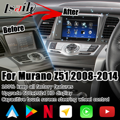 Nissan Murano Z51 Android HD شاشة ترقية Android auto carplay Youtube waze Netflix play