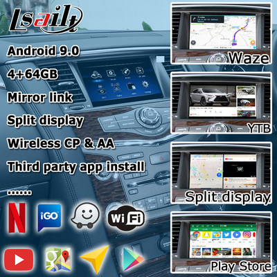 نيسان باترول Y62 2010-2016 ترقية شاشة تعمل باللمس مع واجهة فيديو youtube auto carplay