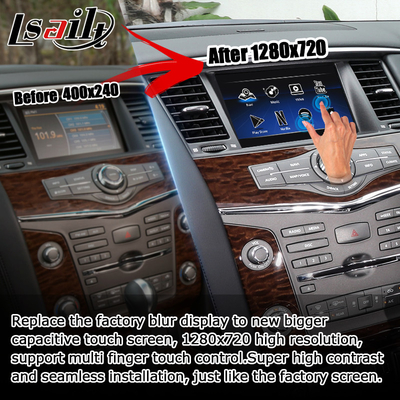 نيسان باترول Y62 2010-2016 ترقية شاشة تعمل باللمس مع واجهة فيديو youtube auto carplay
