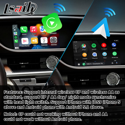 لكزس ES ES350 ES250 ES300h كاربلاي لاسلكي أندرويد شاشة انعكاس شاشة السيارة وحدة Lsailt
