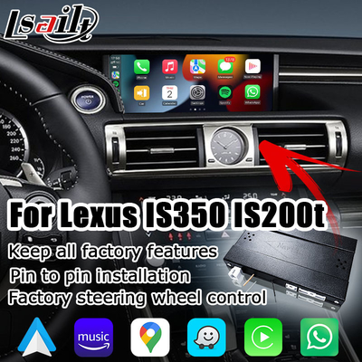 لكزس IS350 IS200t IS300 IS300h اللاسلكية caprlay android auto box screen mirroring