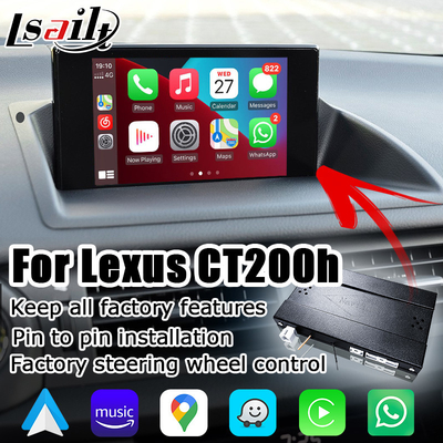 لكزس CT200h CT اللاسلكي carplay android auto واجهة الشاشة يعكس الإسقاط