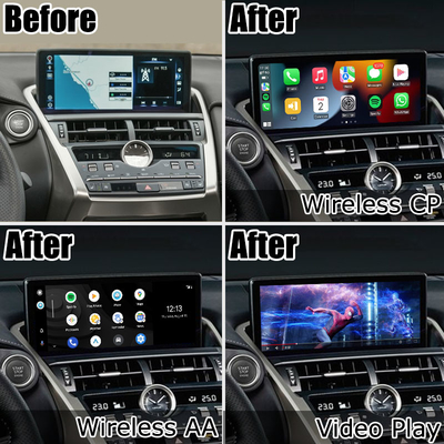لكزس NX300 NX300h 2018 2021 صندوق واجهة كاربلاي لاسلكي أندرويد أوتو