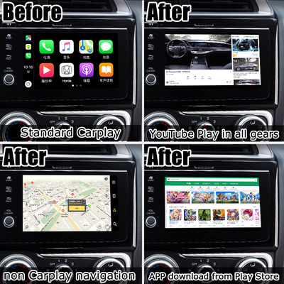 Android Interface AI Box مع Carplay الأصلي من مصنع OEM على هوندا وطرازات السيارات الأخرى