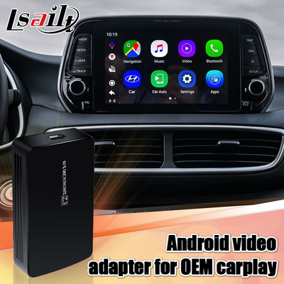 واجهة فيديو السيارة Android 9.0 AI Box USB HDMI لسيارات Hyundai Kia مع carplay
