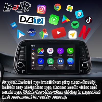 واجهة فيديو السيارة Android 9.0 AI Box USB HDMI لسيارات Hyundai Kia مع carplay