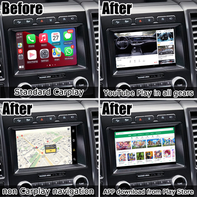 صندوق AI لواجهة فيديو الوسائط المتعددة بنظام أندرويد سعة 64 جيجا لسيارات Ford SYNC3