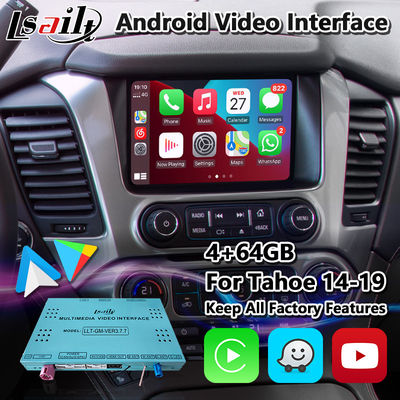 واجهة فيديو الوسائط المتعددة Lsailt Android Carplay لسيارات شيفروليه جي إم سي تاهو 2014-2019