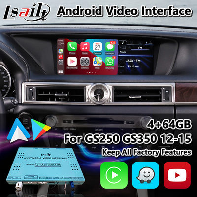 واجهة الفيديو لسيارات أندرويد لليكسوس GS250 GS350 GS450h GS300h GS L10 2012-2015