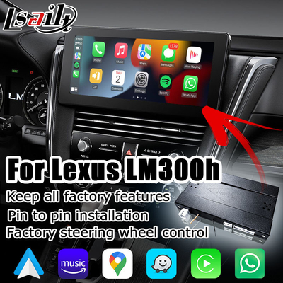 نظام تشغيل تلقائي لاسلكي يعمل بنظام Android لعرض شاشة Lexus LM300h LM350 LM