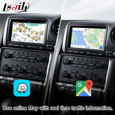 شاشة Lsailt Car Multimedia لـ GT-R GTR R35 مع 4 + 64 جيجا كاربلاي لاسلكي ، ترقية ديسبلاي