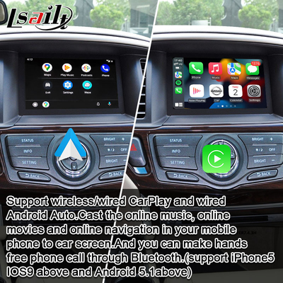 شاشة CarPlay للوسائط المتعددة للسيارة لنيسان باثفايندر ، باترول ، أرمادا إنفينيتي QX مع أندرويد أوتو
