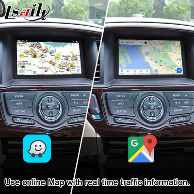 شاشة CarPlay للوسائط المتعددة للسيارة لنيسان باثفايندر ، باترول ، أرمادا إنفينيتي QX مع أندرويد أوتو