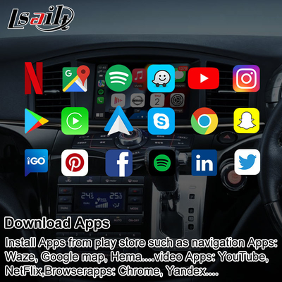شاشة وسائط متعددة لاسلكية للسيارة CarPlay لسيارة Nissan Elgrand Patrol و Armada Infiniti QX مع نظام ملاحة GPS و Android Auto