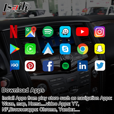 شاشة Lsailt Car Multimedia لـ باترول نيسان أرمادا مع كاربلاي لاسلكي ، يوتيوب ، ترقية ديسبلاي