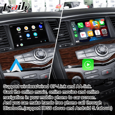 شاشة Lsailt Car Multimedia لـ باترول نيسان أرمادا مع كاربلاي لاسلكي ، يوتيوب ، ترقية ديسبلاي