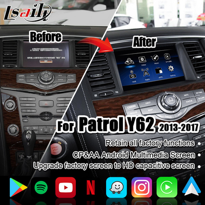 شاشة Lsailt Car Multimedia لـ باترول نيسان أرمادا مع كاربلاي لاسلكي ، يوتيوب ، ترقية ديسبلاي