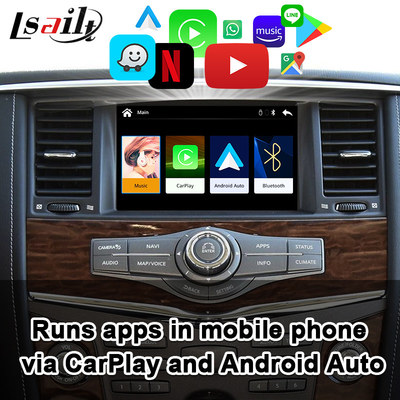 Lsailt CarPlay Interface لنيسان أرمادا ، كويست ، باثفايندر مع أندرويد أوتو ، ترقية الشاشة الأصلية