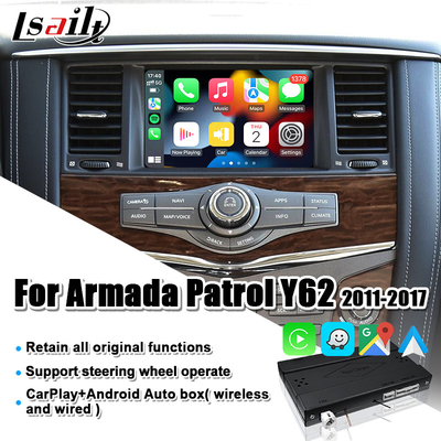 Lsailt CarPlay Interface لنيسان أرمادا ، كويست ، باثفايندر مع أندرويد أوتو ، ترقية الشاشة الأصلية