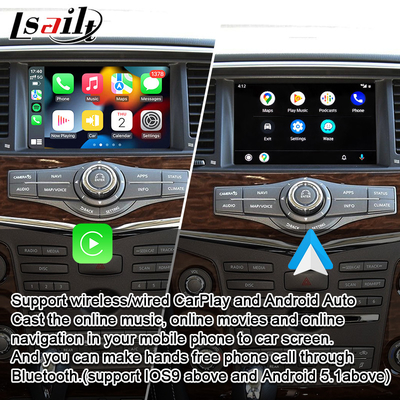 Lsailt CarPlay Interface لنيسان أرمادا ، كويست ، باثفايندر مع أندرويد أوتو ، ترقية الشاشة الأصلية