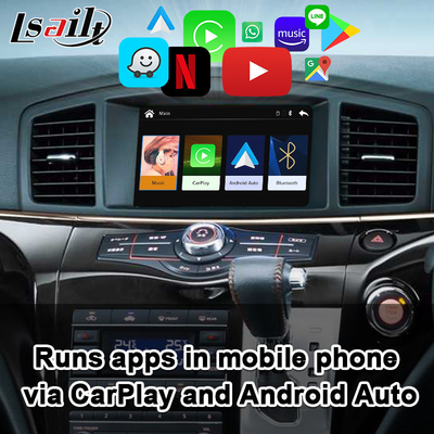 واجهة Nissan CarPlay مع Android Auto و YouTube و Spotify لـ Elgrand و Patrol و Armada و Pathfinder