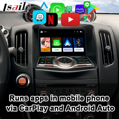 تدعم واجهة Android Auto CarPlay لسيارة Nissan 370Z Pathfinder Infiniti QX الكاميرات الخلفية