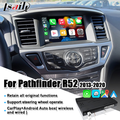 تضمنت واجهة Pathfinder CarPlay Android Auto و YouTube و Bluetooth تعمل لنيسان
