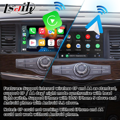 نيسان باترول Y62 اللاسلكي كاربلاي أندرويد أوتوماتيكي ترقية نمط OEM بواسطة Lsailt
