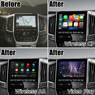 تويوتا لاند كروزر LC200 OEM style wireless carplay android auto ترقية واجهة الوسائط المتعددة