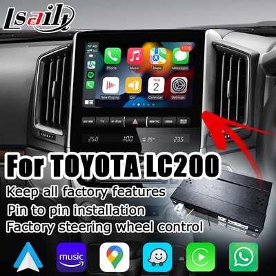 تويوتا لاند كروزر LC200 OEM style wireless carplay android auto ترقية واجهة الوسائط المتعددة
