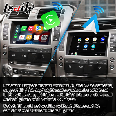 ترقية Apple carplay Android auto لأسلوب Lexus GX460 OEM دمج الترقية