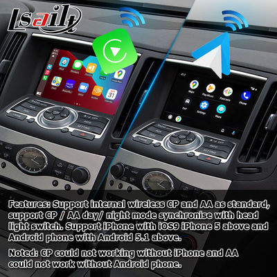 وحدة واجهة فيديو CarPlay اللاسلكية وأندرويد أوتو لسيارات إنفينيتي G37 G25 Q40 من Navihome