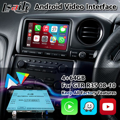 Lsailt Wireless Carplay Android Video Interface لنيسان GTR R35 GT-R JDM 2008-2010