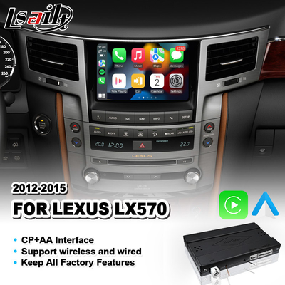واجهة Carplay لليكسوس LX570 LX 570 مع أندرويد أوتو اللاسلكي 2012-2015