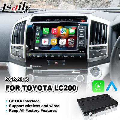 واجهة تويوتا اللاسلكية Carplay Android Auto لسيارة Land Cruiser 200 V8 LC200 2012-2015