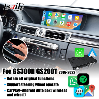 واجهة CarPlay اللاسلكية لكزس GS300h GS200t مع Android Auto ، تدعم التحكم عن بعد بعصا التحكم