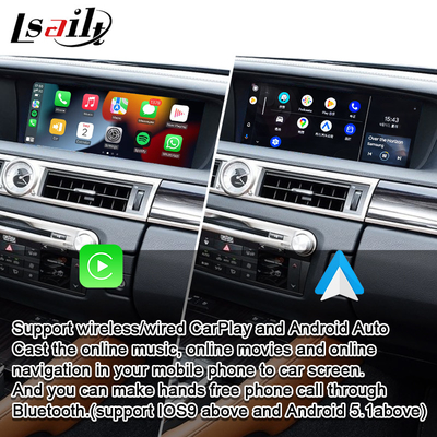 واجهة CarPlay اللاسلكية لكزس GS300h GS200t مع Android Auto ، تدعم التحكم عن بعد بعصا التحكم