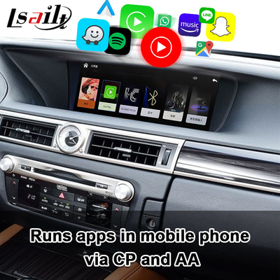 واجهة CarPlay اللاسلكية لكزس GS300h GS200t مع Android Auto ، تدعم التحكم عن بعد بعصا التحكم