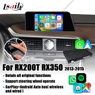 واجهة Lsailt CarPlay لكزس RX RX200T RX350 مع Android Auto و Mirror Link وخريطة Google
