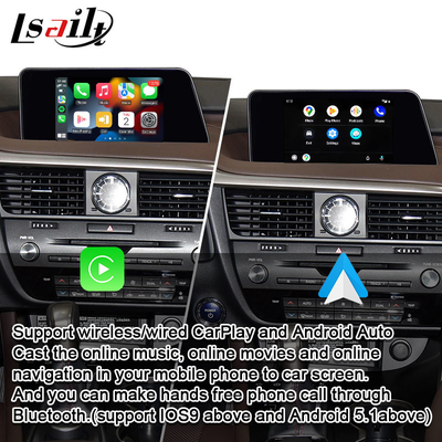 واجهة Lsailt CarPlay لكزس RX RX200T RX350 مع Android Auto و Mirror Link وخريطة Google