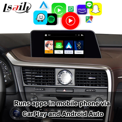 واجهة Lsailt CarPlay لكزس RX RX200T RX350 مع Android Auto و Mirror Link وخريطة Google