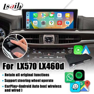 وحدة فك ترميز CarPlay لاسلكية لكزس LX LX570 LX460d 2017-2022 واجهة فيديو كاميرا Revese