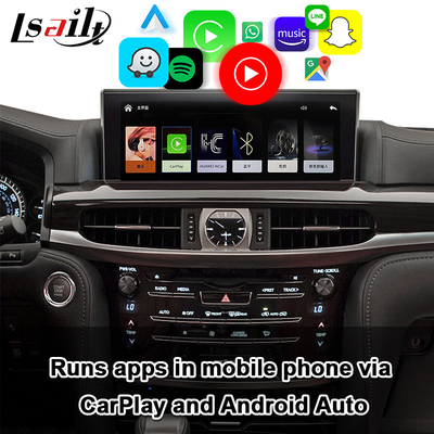 وحدة فك ترميز CarPlay لاسلكية لكزس LX LX570 LX460d 2017-2022 واجهة فيديو كاميرا Revese