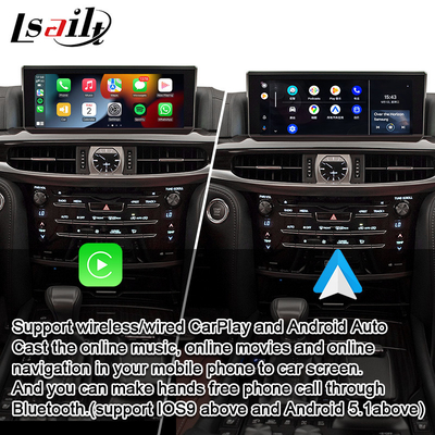 وحدة فك ترميز CarPlay لاسلكية لكزس LX LX570 LX460d 2017-2022 واجهة فيديو كاميرا Revese