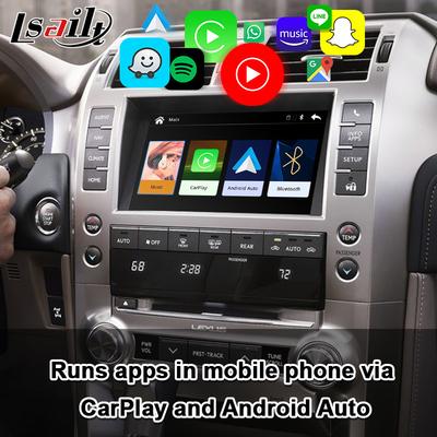 قم بتوصيل وتشغيل واجهة CarPlay لكزس GX460 2014-2021 LX570 RX NX مع نظام Android Auto اللاسلكي