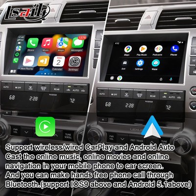 قم بتوصيل وتشغيل واجهة CarPlay لكزس GX460 2014-2021 LX570 RX NX مع نظام Android Auto اللاسلكي