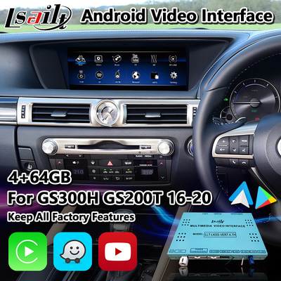 واجهة الوسائط المتعددة لسيارات أندرويد لليكسوس GS300h GS200t GS350 GS450h GSF GS L10 2016-2020